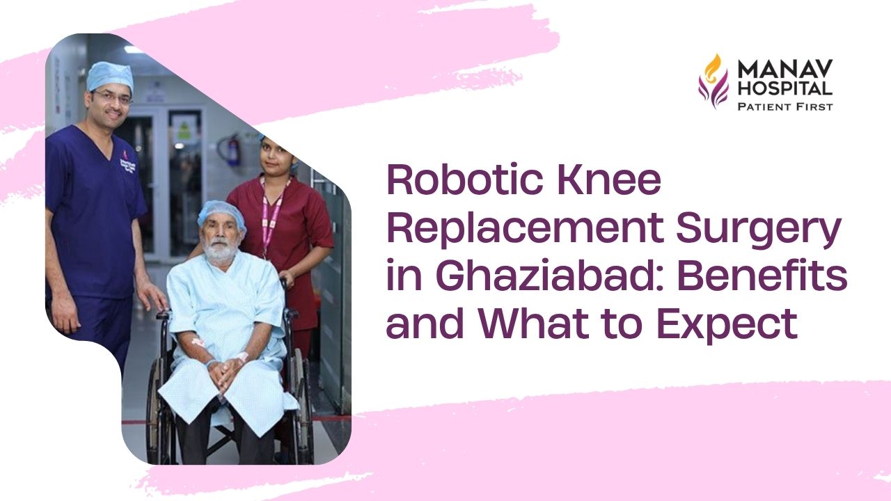 Patient walking with support during knee replaceme