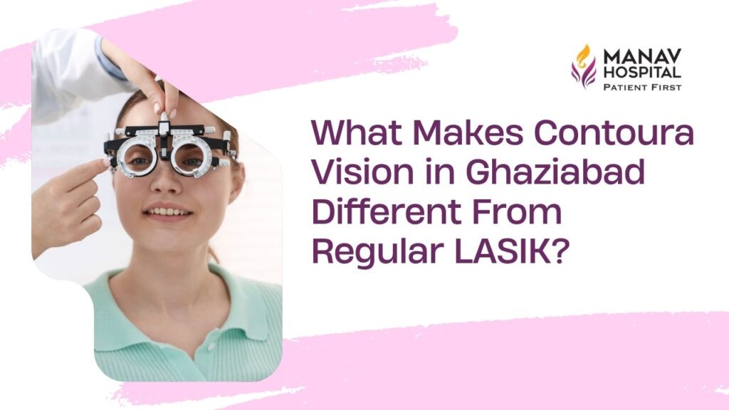 Contoura Vision laser eye surgery is being performed at Manav Hospital, Ghaziabad